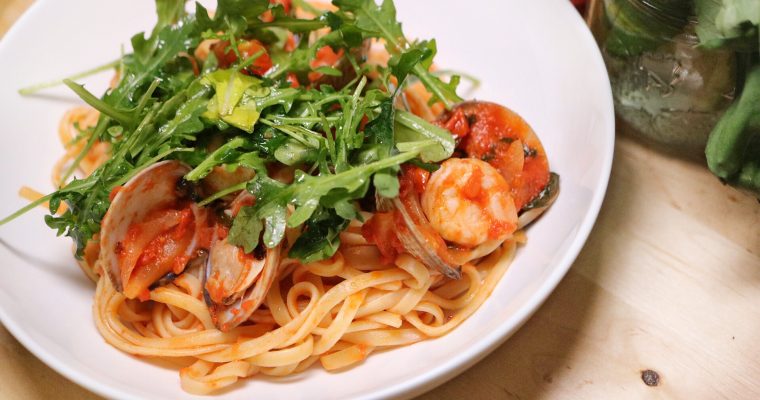 Clam and Shrimp Pasta