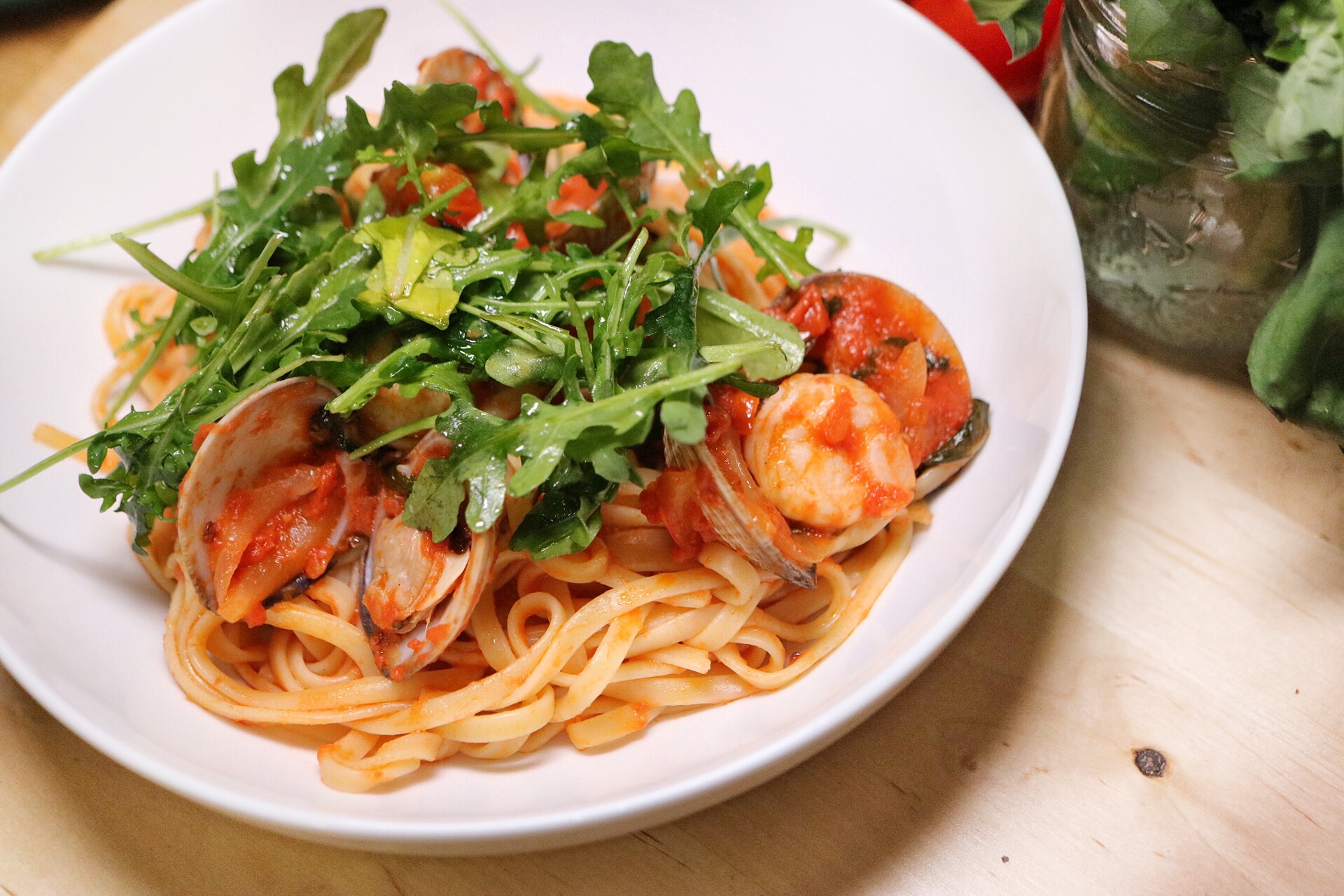 Clam and Shrimp Pasta