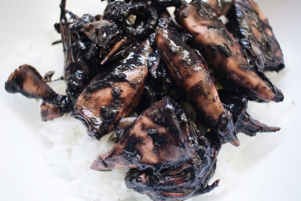 Adobong pusit - closeup