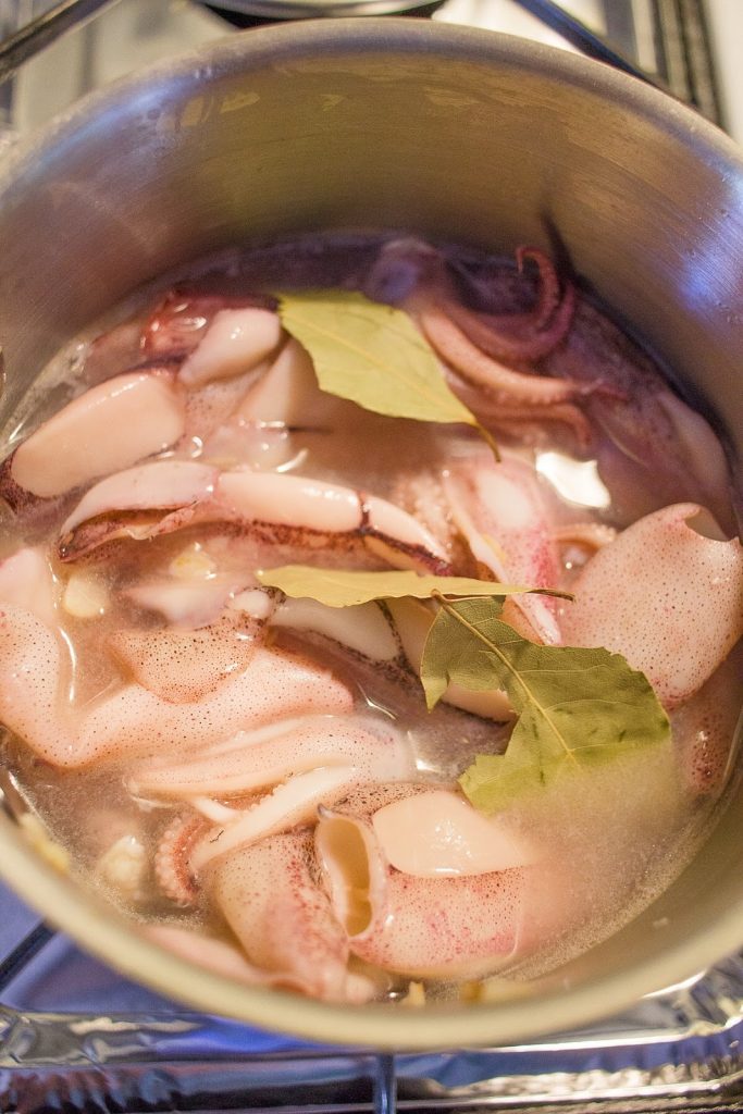 Adobong pusit - cooking squid